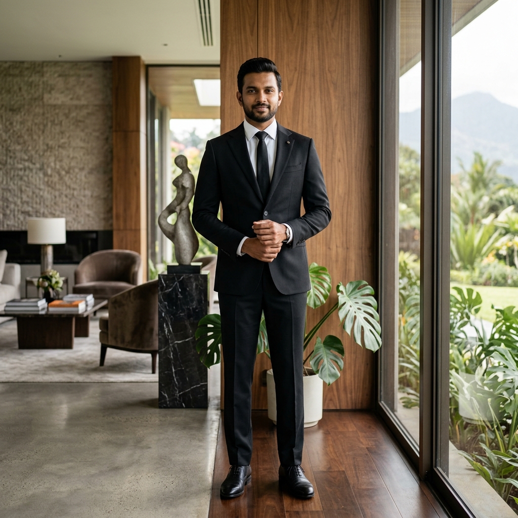 Finished custom bespoke suit delivery