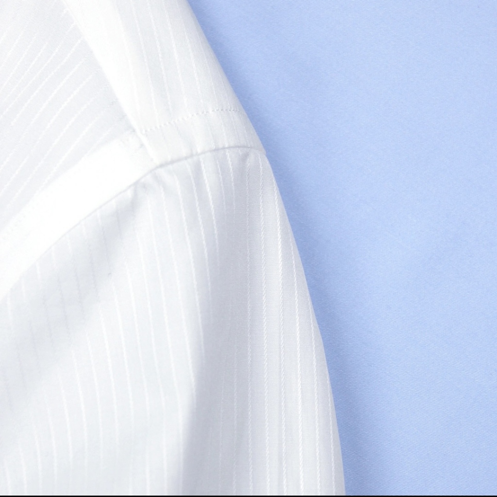 White striped premium fabric sleeve cuff