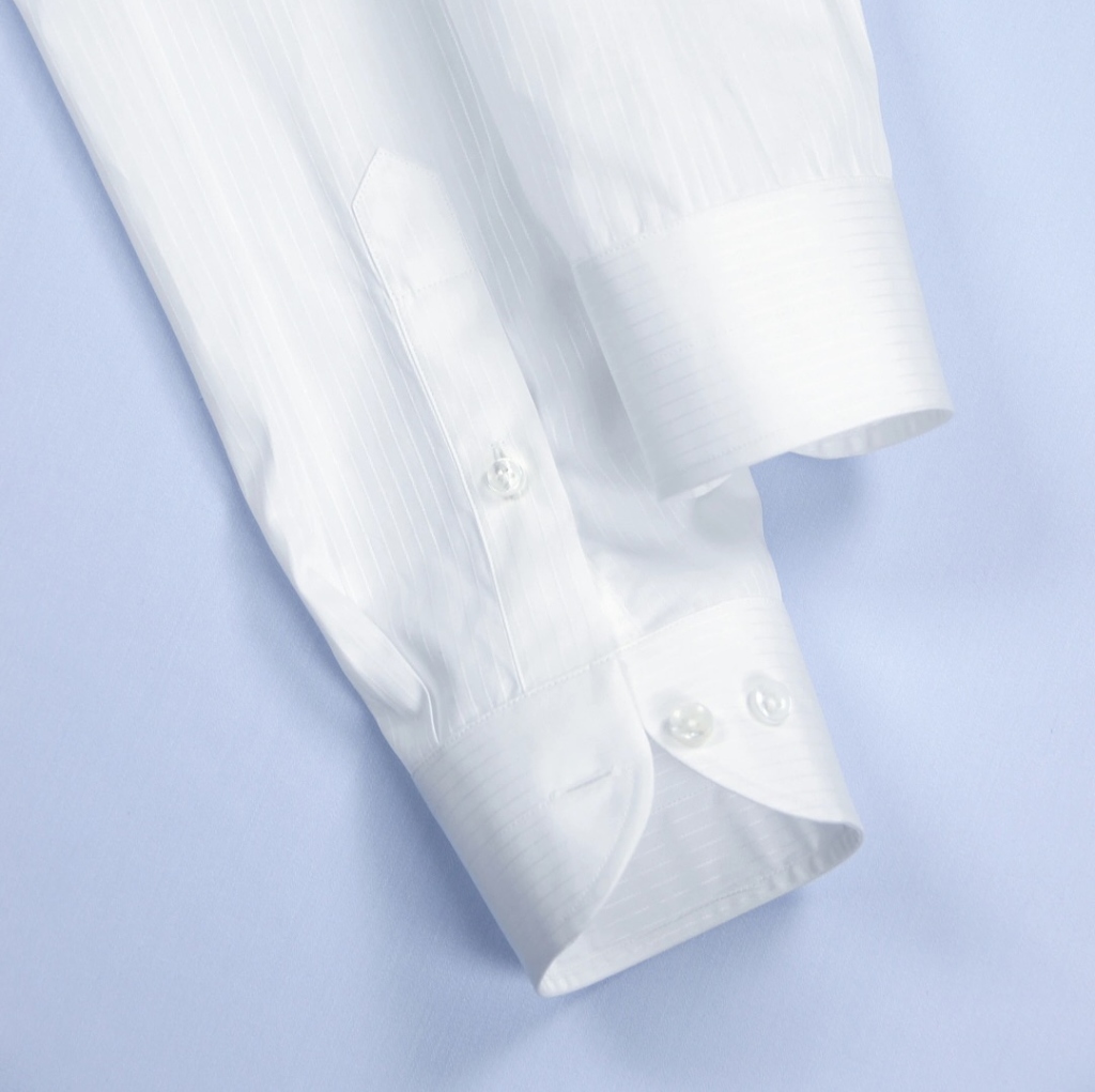 White striped premium fabric close up